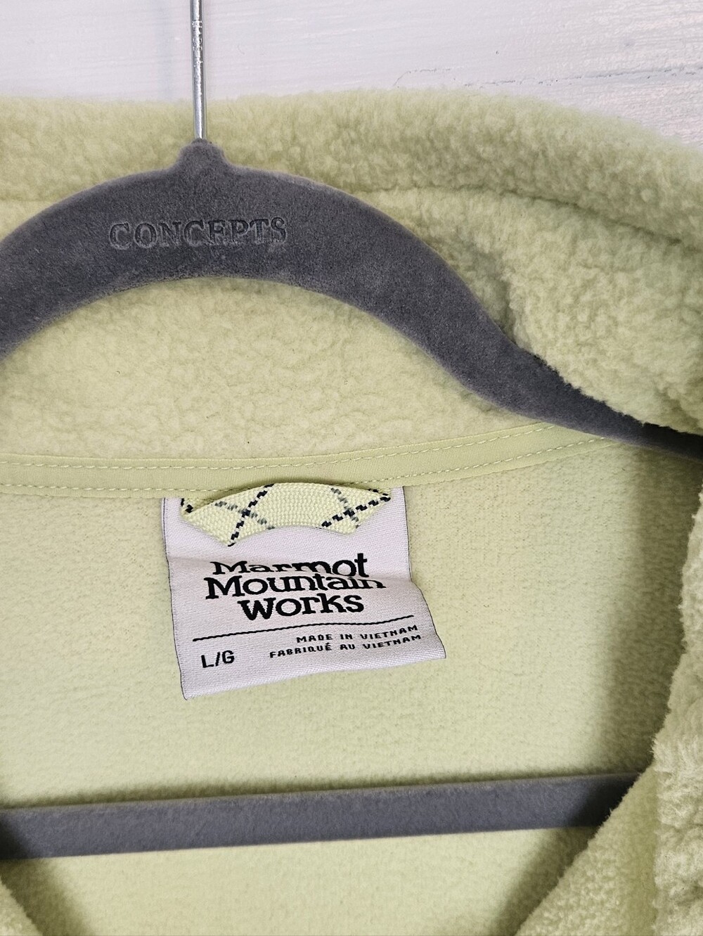 Marmot women's recycled fleece cropped pullover lime yellow/green - Picture 3 of 4